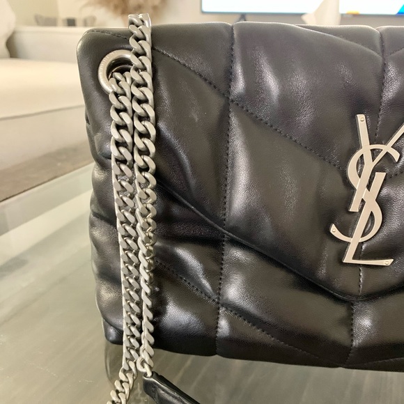 Ysl Purse Silver Logo